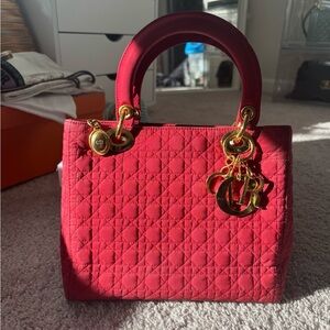 Dior Red Quilted Handbag